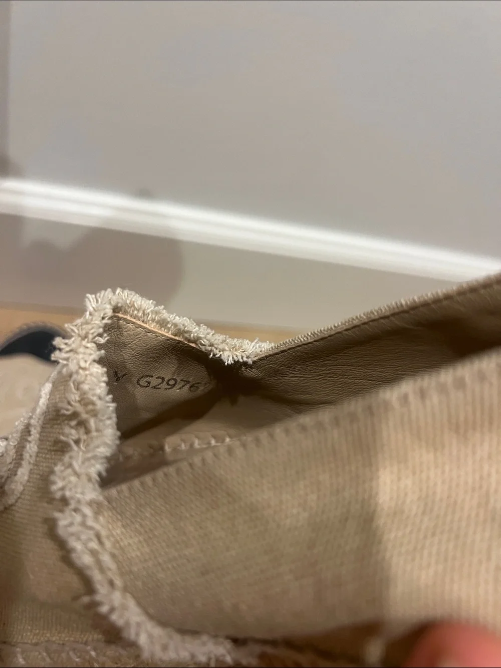 CHANEL Beige Canvas Espadrilles with Black Cap Toe and Signature CC SIZE 39